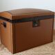 Vintage wooden and faux leather dome-shaped mallet