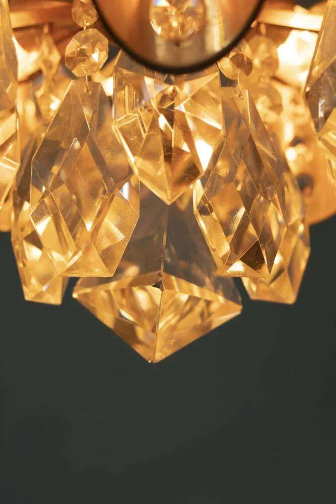 Lustre Palwa milieu du siècle en cristal