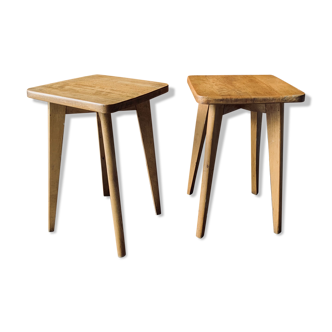 Pair of vintage wooden stools