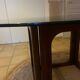 Vintage teak and smoked glass table