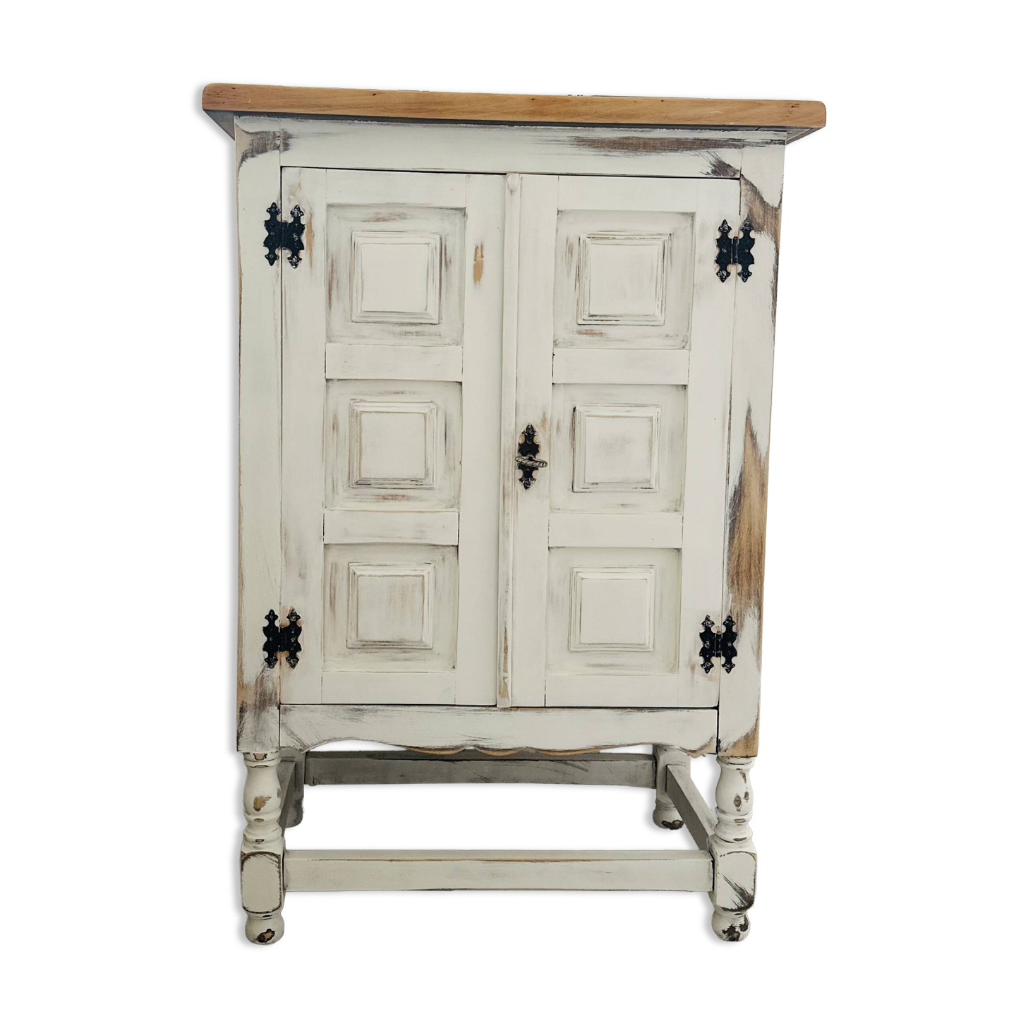 Petit meuble vintage relooké à la main – pièce unique