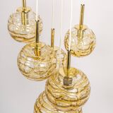 Grand cascading chandelier in Murano glass by Doria, Germany, 1970s.