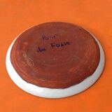 1960s Small plate / Empty pocket enamelled terracotta Pont de Fossé