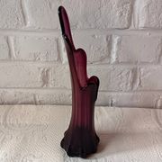 Vintage VASE, Colorful Art Glass Finger Vase, Retro Finger Vase