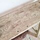 Banc de ferme ancien patine vert d'eau