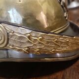 Casque pompier ancien en laiton
