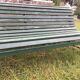 Wood and metal garden bench