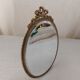 Miroir biseauté en laiton doré vintage -17x23cm