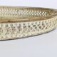 Oval metal decorative vintage tray with floral pattern.