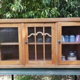 Meuble haut, vitrine en pin