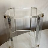 Side table in plexiglas Hollywood Regency 1980