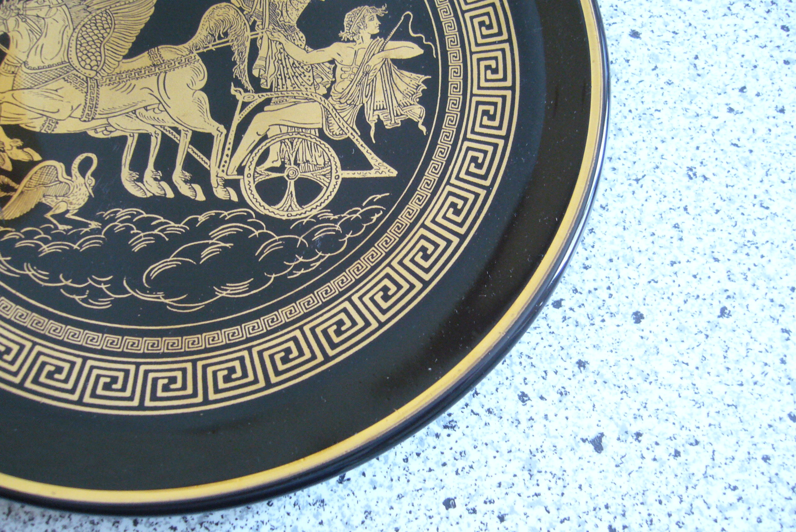 Greek plate decoration gold 24 carats