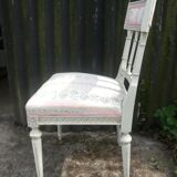 Series of 4 patinated Louis XVI style chairs