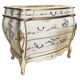 Commode chinoise laquée ivoire avec incrustations de geishas en nacre