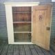 Vintage wooden pantry, old kitchen furniture