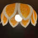 Suspension vintage fleur orange