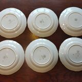 6 assiettes plates Céranord Roseraie Verte
