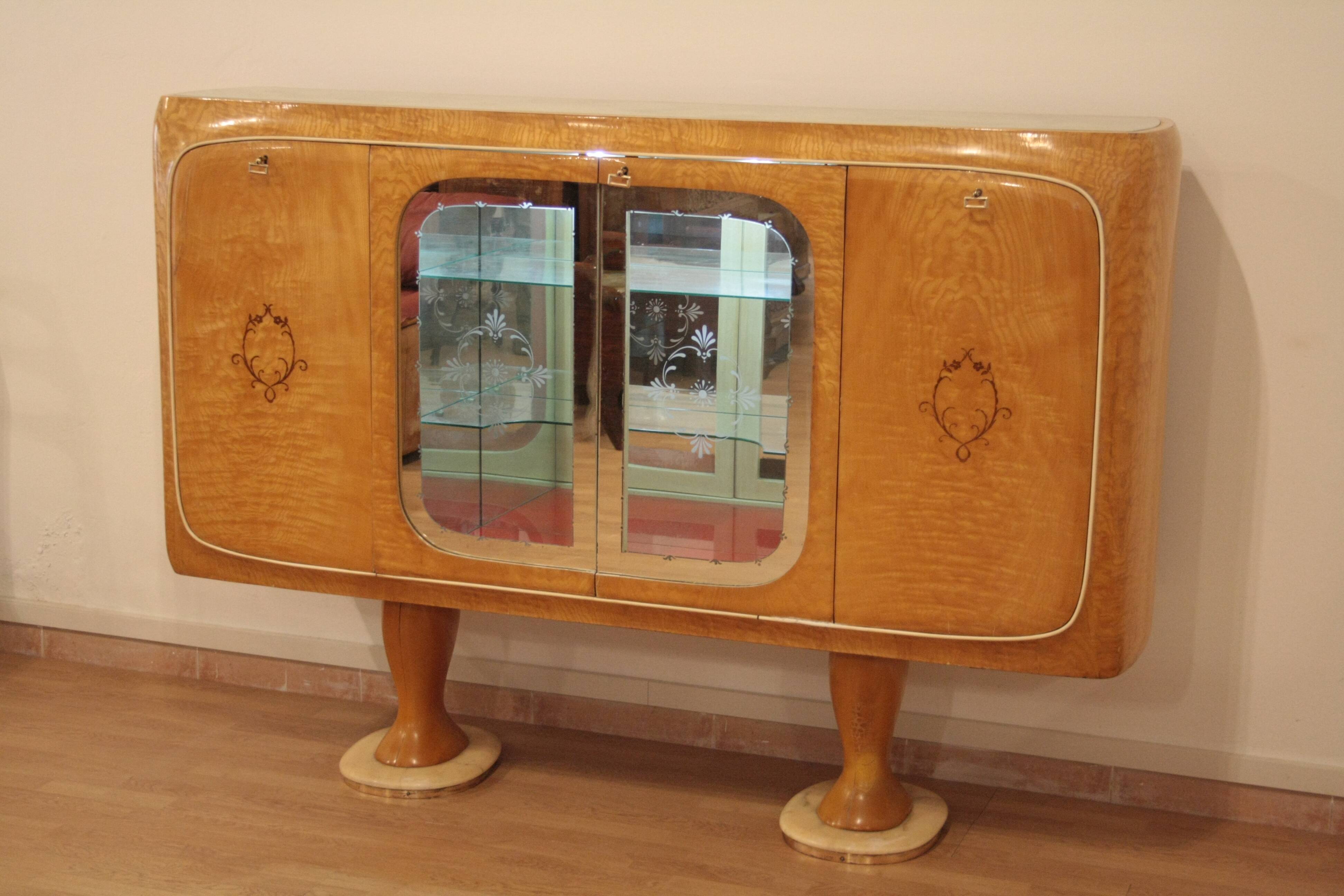 Meuble bar Buffet Mid-Century Modern, années 1950