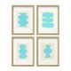 collection of 4 abstract paintings on paper signed Eawy