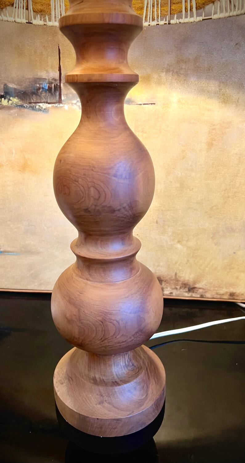 Vintage / bohemian chic wooden lamp