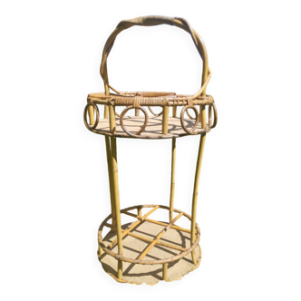 Rattan bottle holder