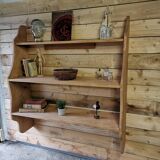 Large solid pine wall shelf