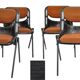 Set of 6 chairs model "Dorsal" by Emilio Ambasz and Giancarlo Piretti.