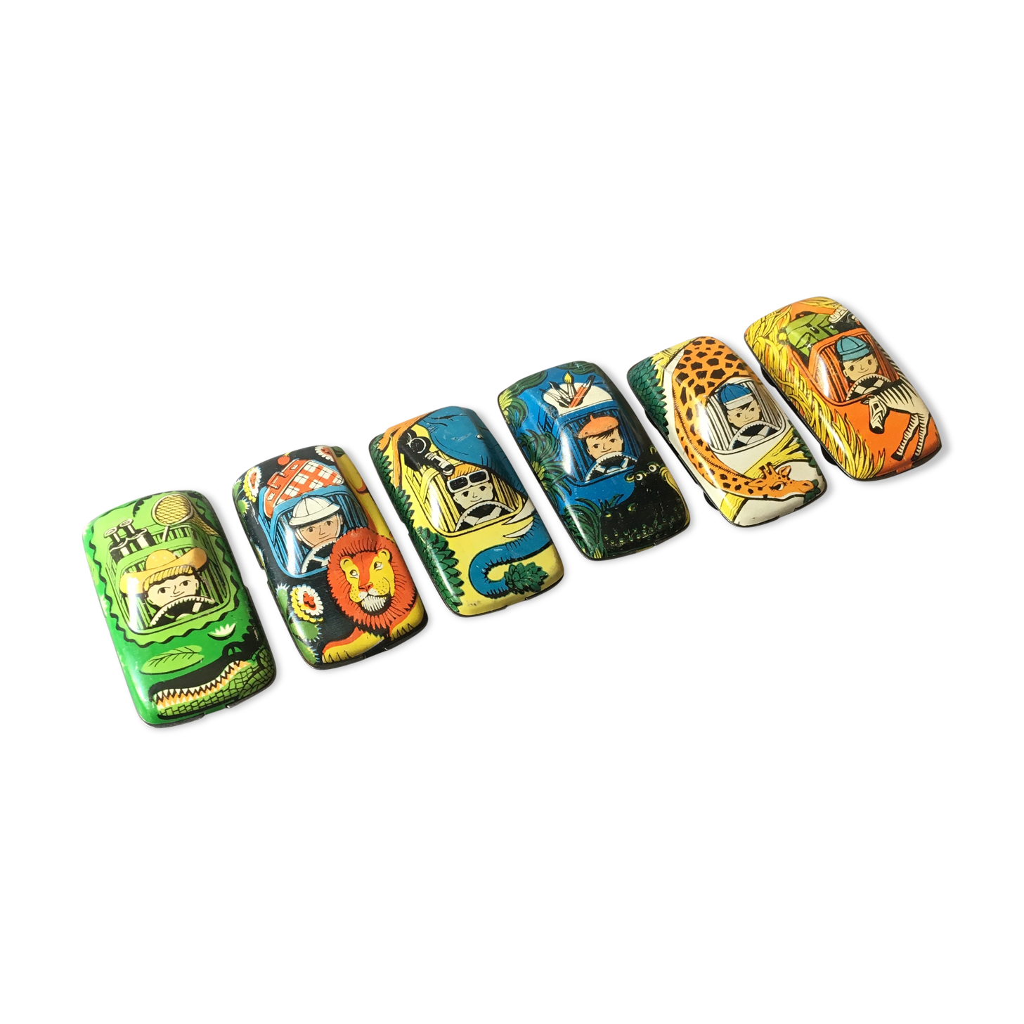 Former soviet toy lot models reduced tole "safari" cccp