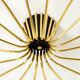 Huge 18-arm mid-century modern brass Sputnik ceiling lamp | Ø 113 cm