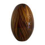 Yellow and black glass vase