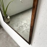 Large antique mercury mirror in copper-plated metal, 1930