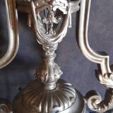 Art deco ceiling light in silvered bronze