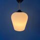 Small opaline glass pendant light, inverted tulip, Mid-Century.