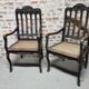 Paire de Fauteuils Cannés anciens , Style Louis XV / régence