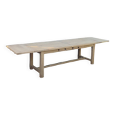 Table de ferme 3m20 chêne massif 2 rallonges