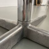 60s marble table with chrome cross base
