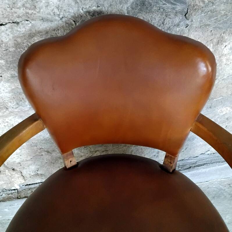 Pair of bridge armchairs with flower backs