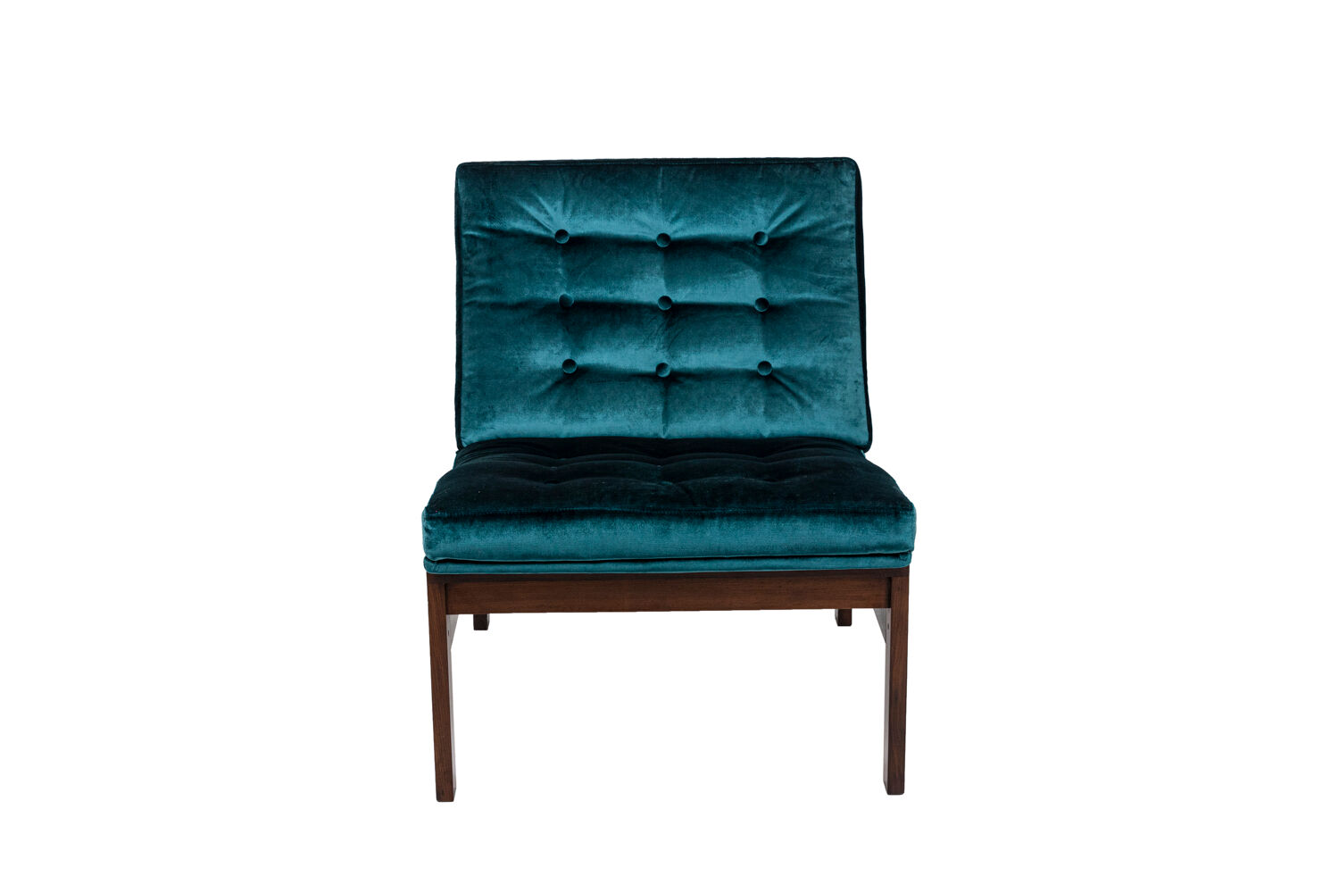 France & Søn, Danish rosewood and blue velvet heater, 1962