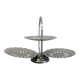Plat de présentation vintage en inox 3 plateaux