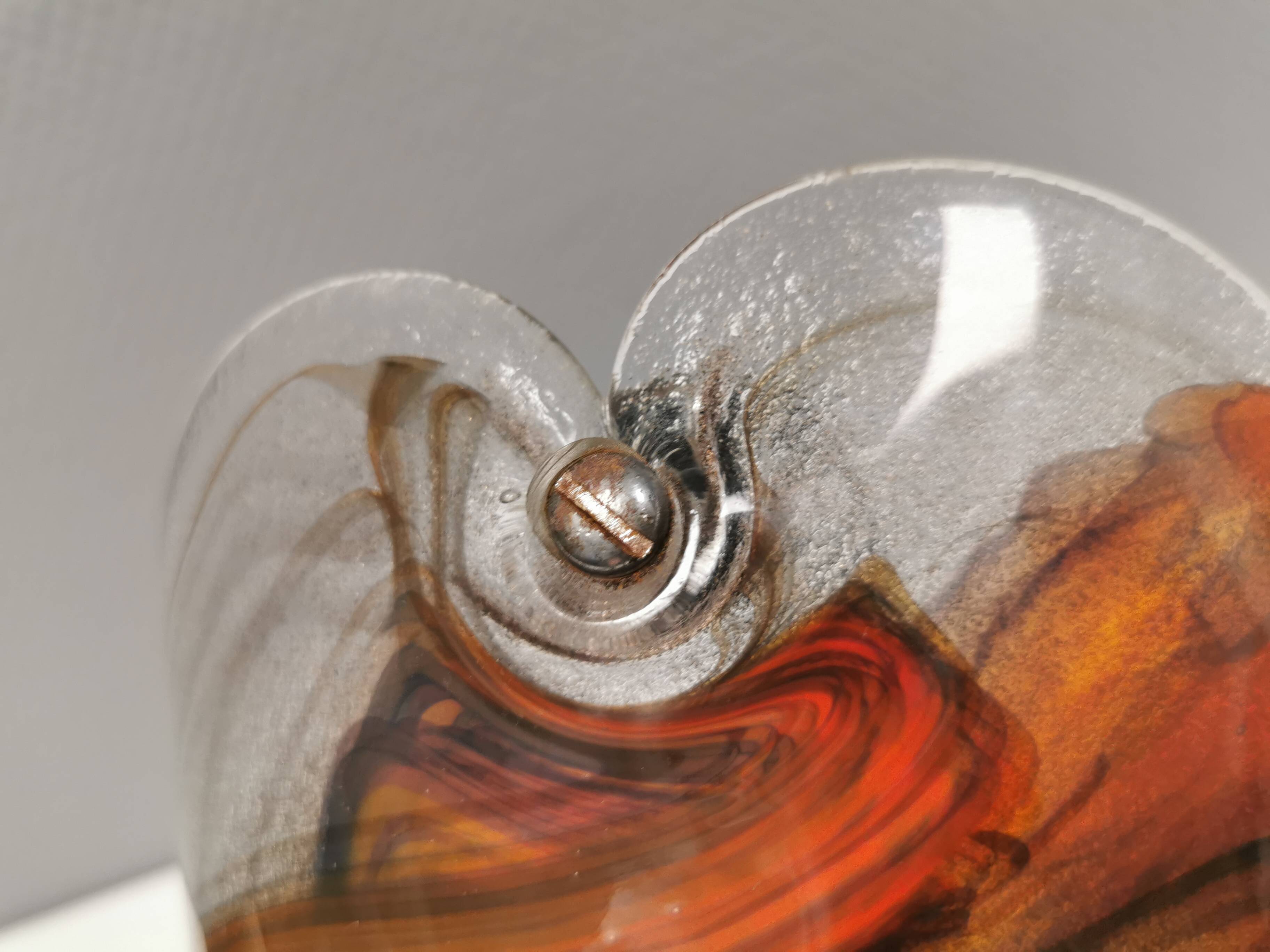 Wonderfully crafted glass wall lamps designed by Per Lutken for Holmegaard