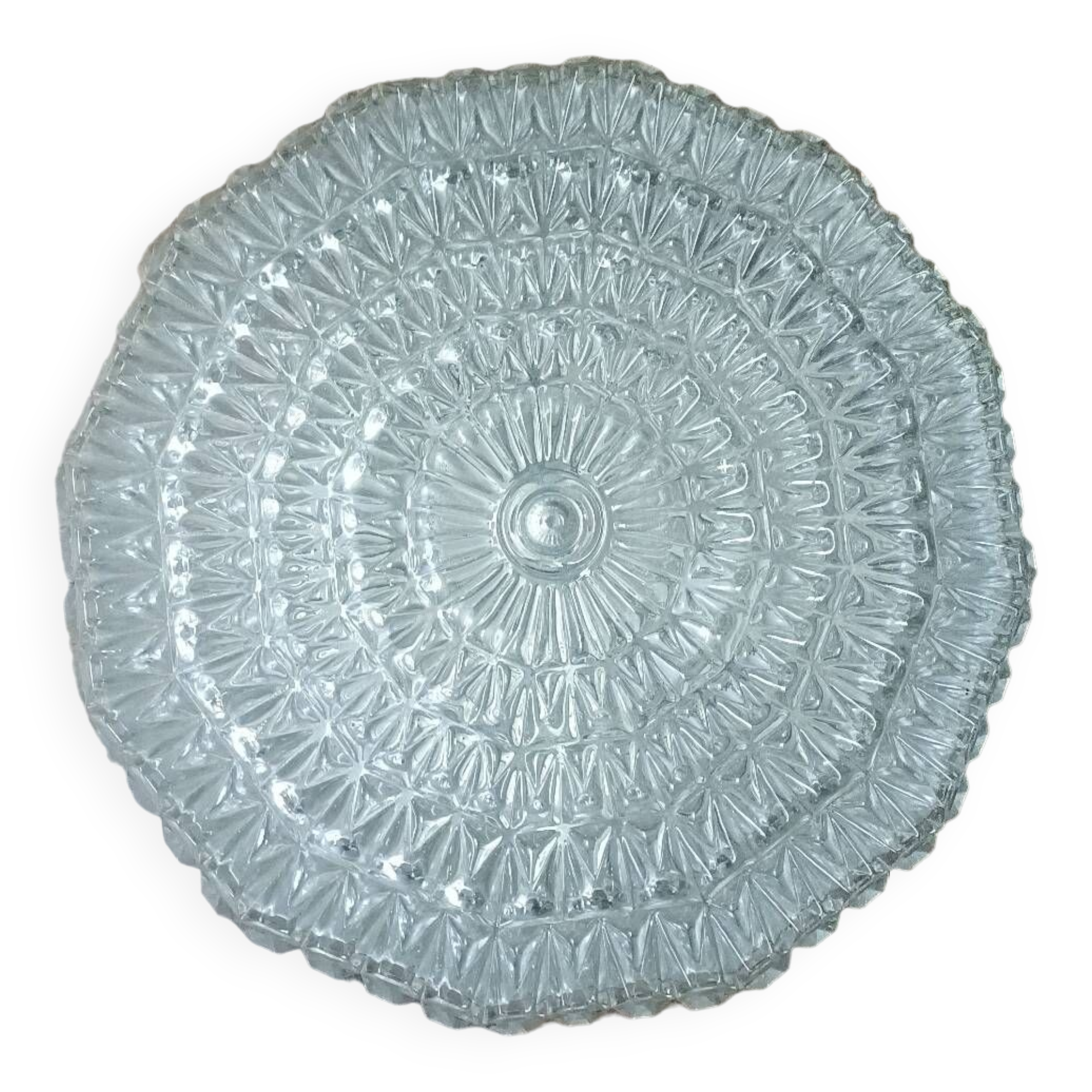 70s molded glass ceiling light