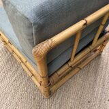 Paire de fauteuils en rotin vintage