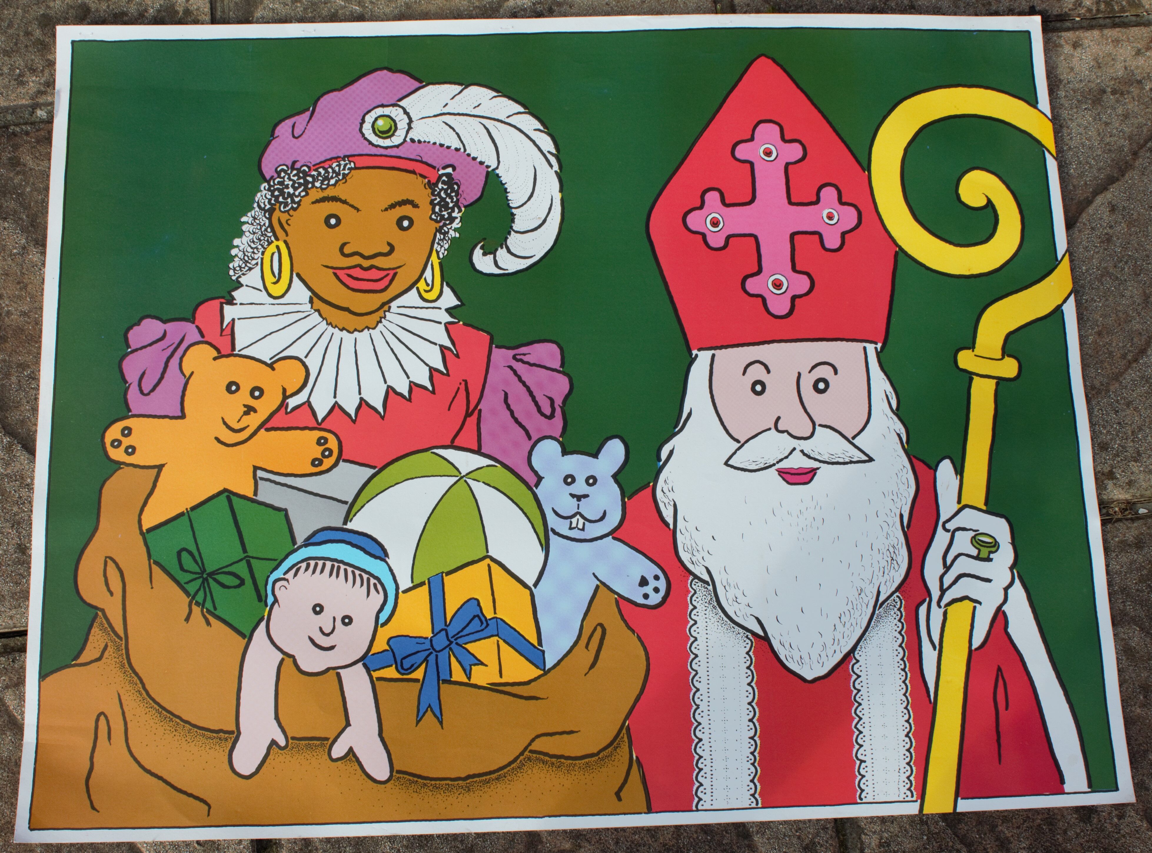 Old poster Saint Nicolas retro 62 x 79 cm