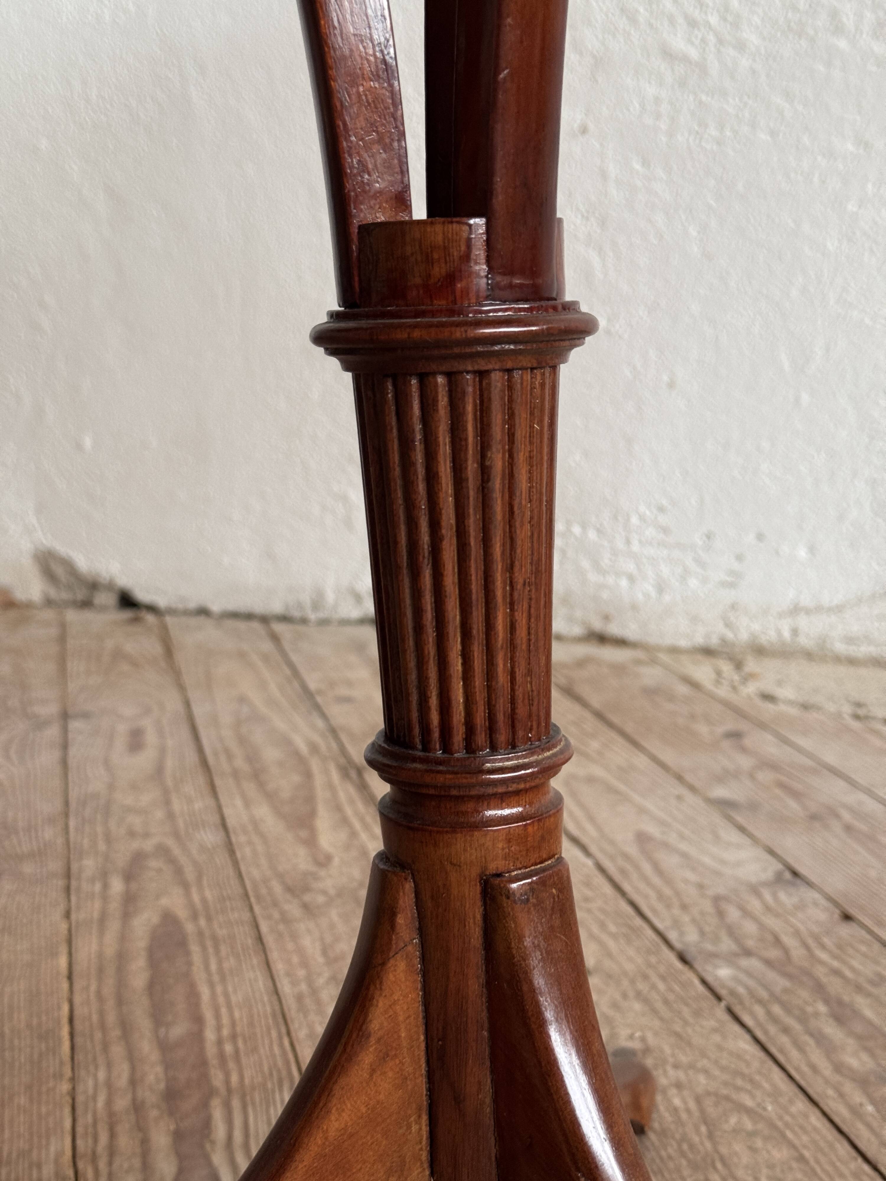 Pair of victorian empire style mahogany tables, 20th century