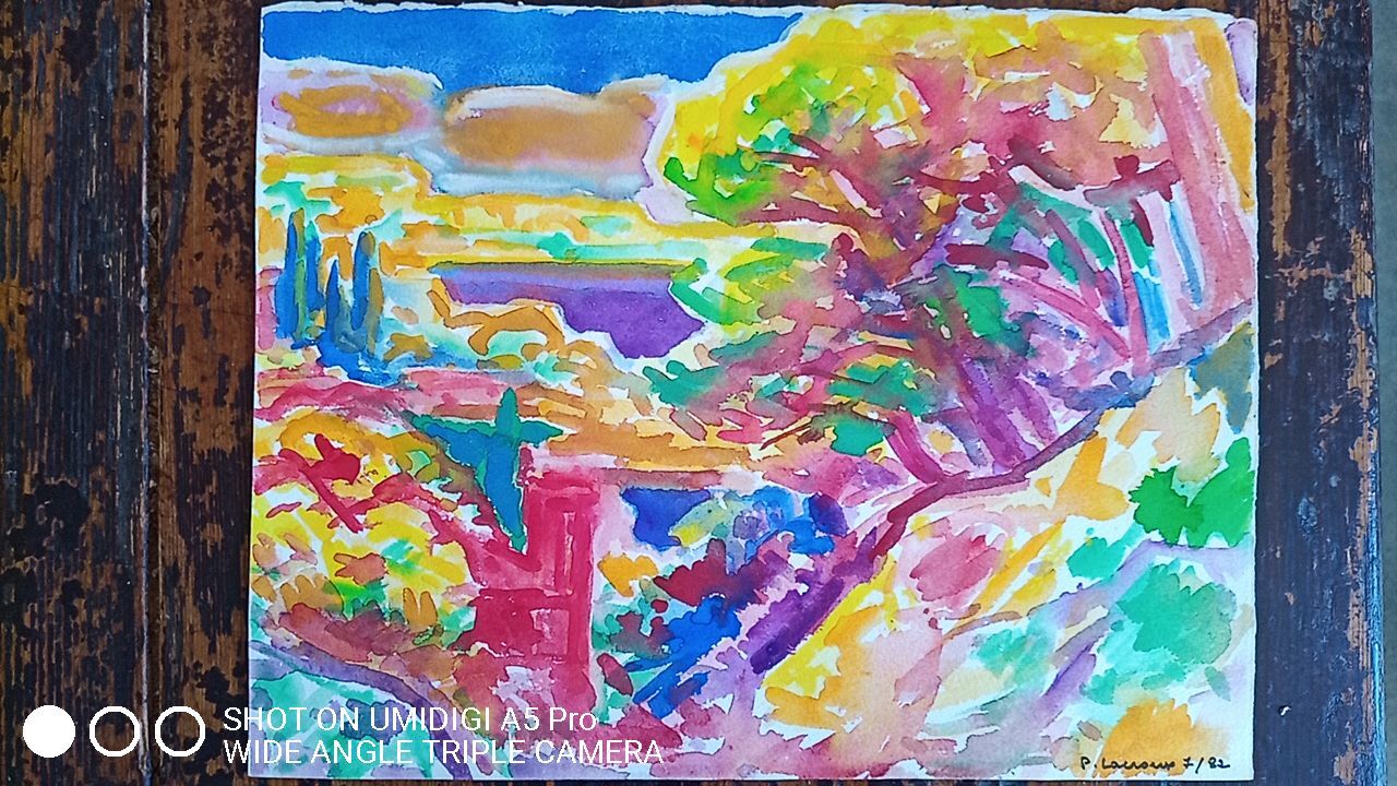 Pierre Lacroux (1909-1993) Gouache - 28,5 x 38cm - 1982