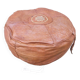 large vintage Moroccan leather pouf