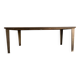 Industrial table made from old bumper car flooring.