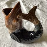 Ceramic jug pitcher in the shape of a fish dimension: height -21cm- width -17cm-