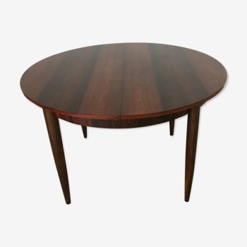 Table ronde en palissandre de rio circa 1960