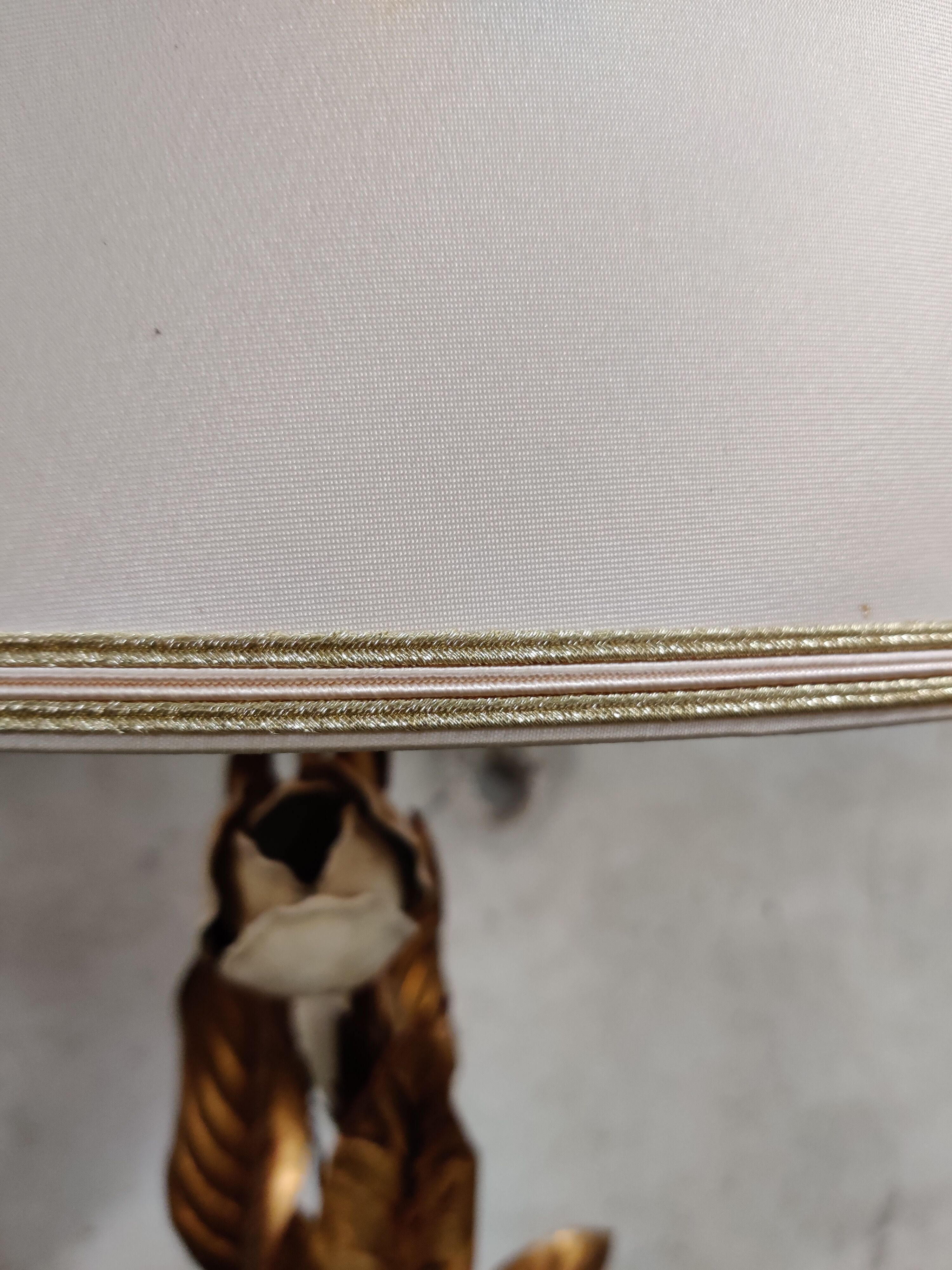 Vintage floral table lamp, 1960s